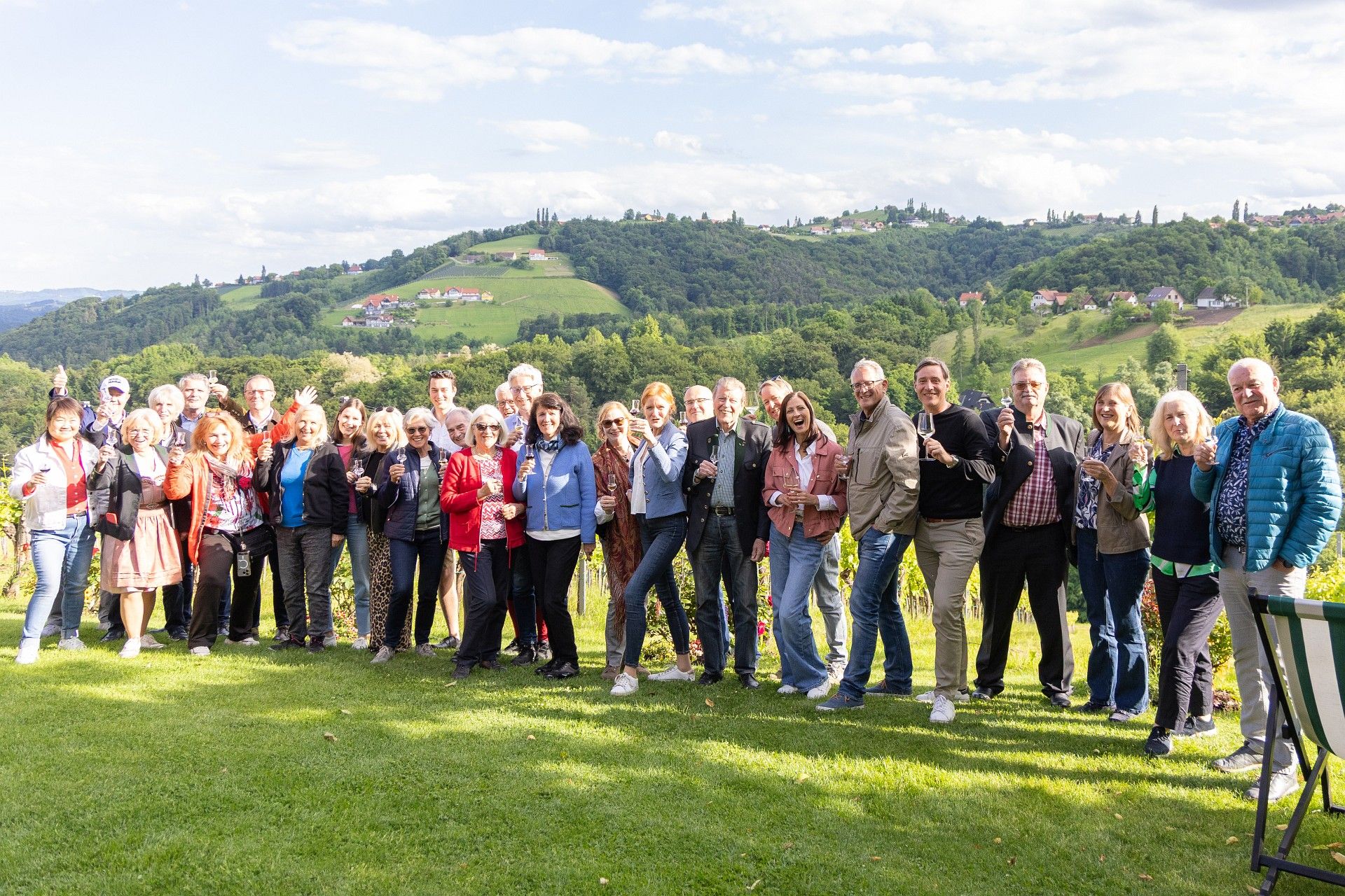 Gruppenfoto -Vereinsausflug in die Südsteiermark